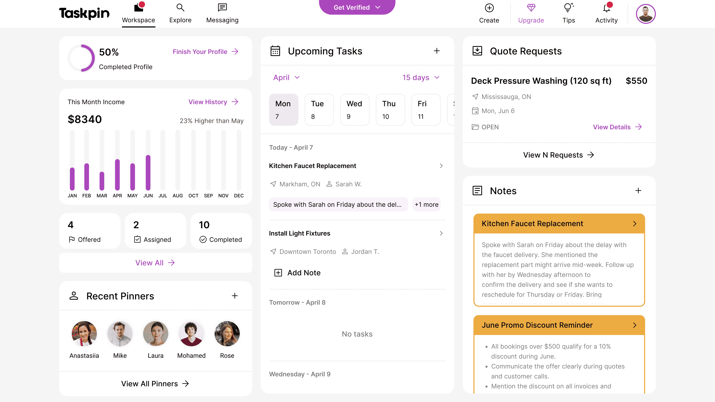 Dashboard UI